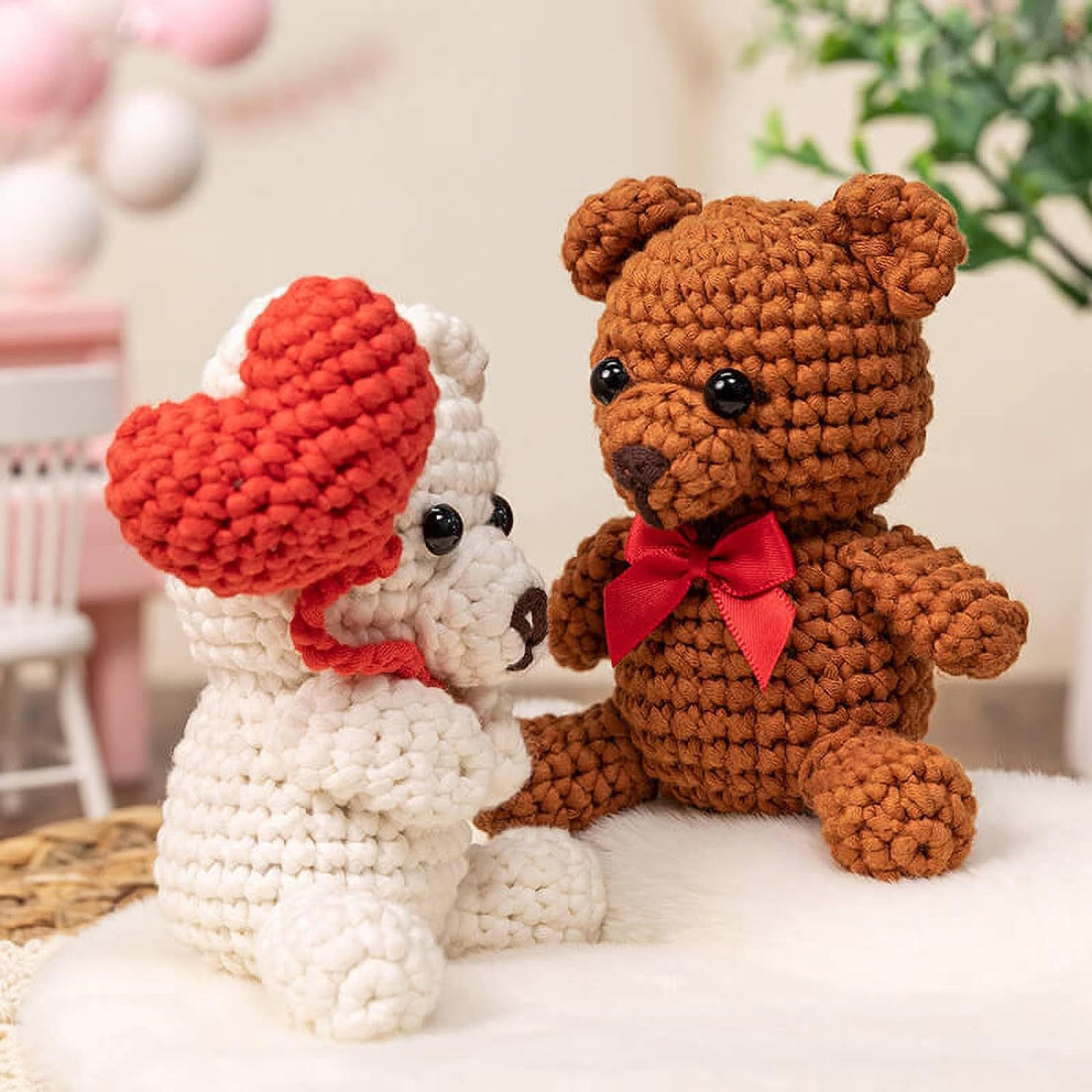 2 Pack Crochet Kit Teddy Bears-WOOHOBBY