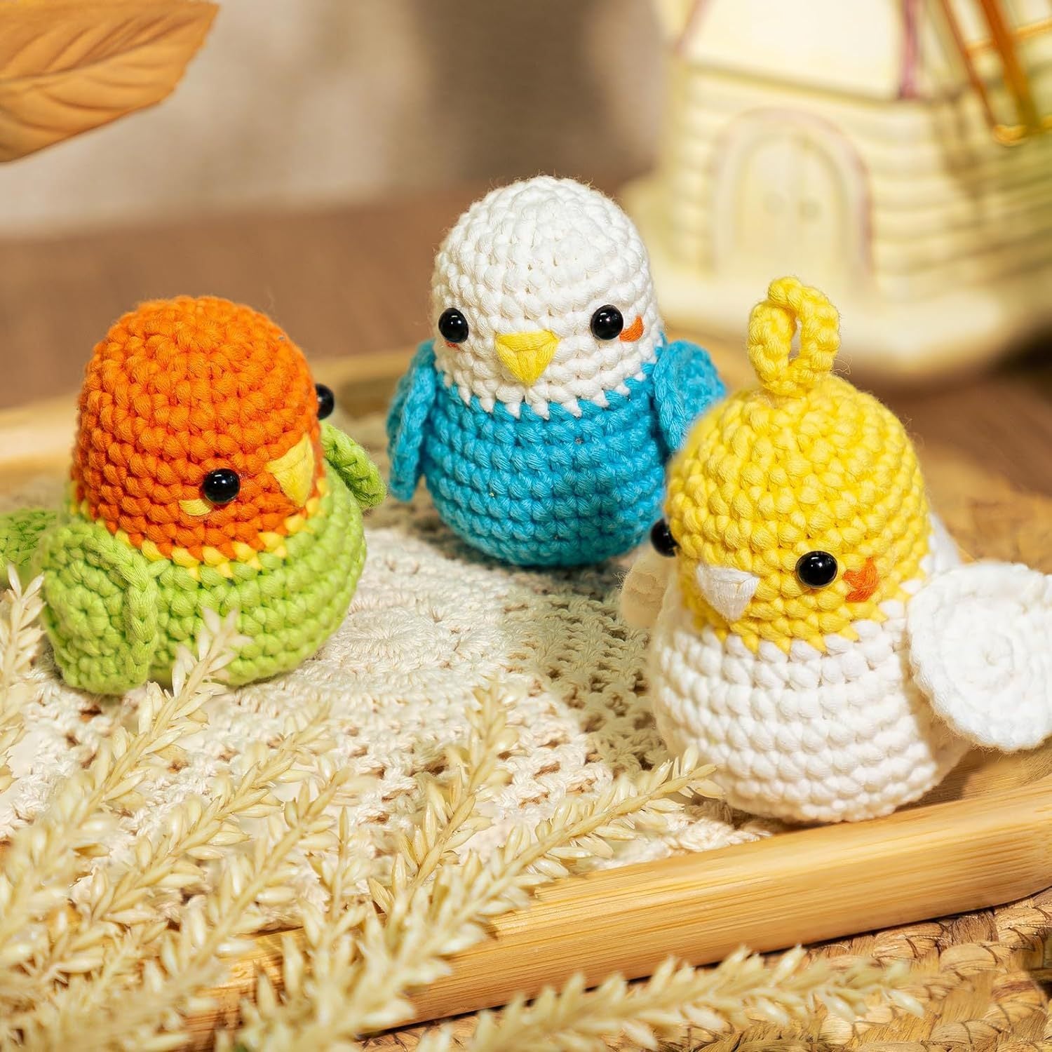 3 Pack Crochet Kit Parrots-WOOHOBBY