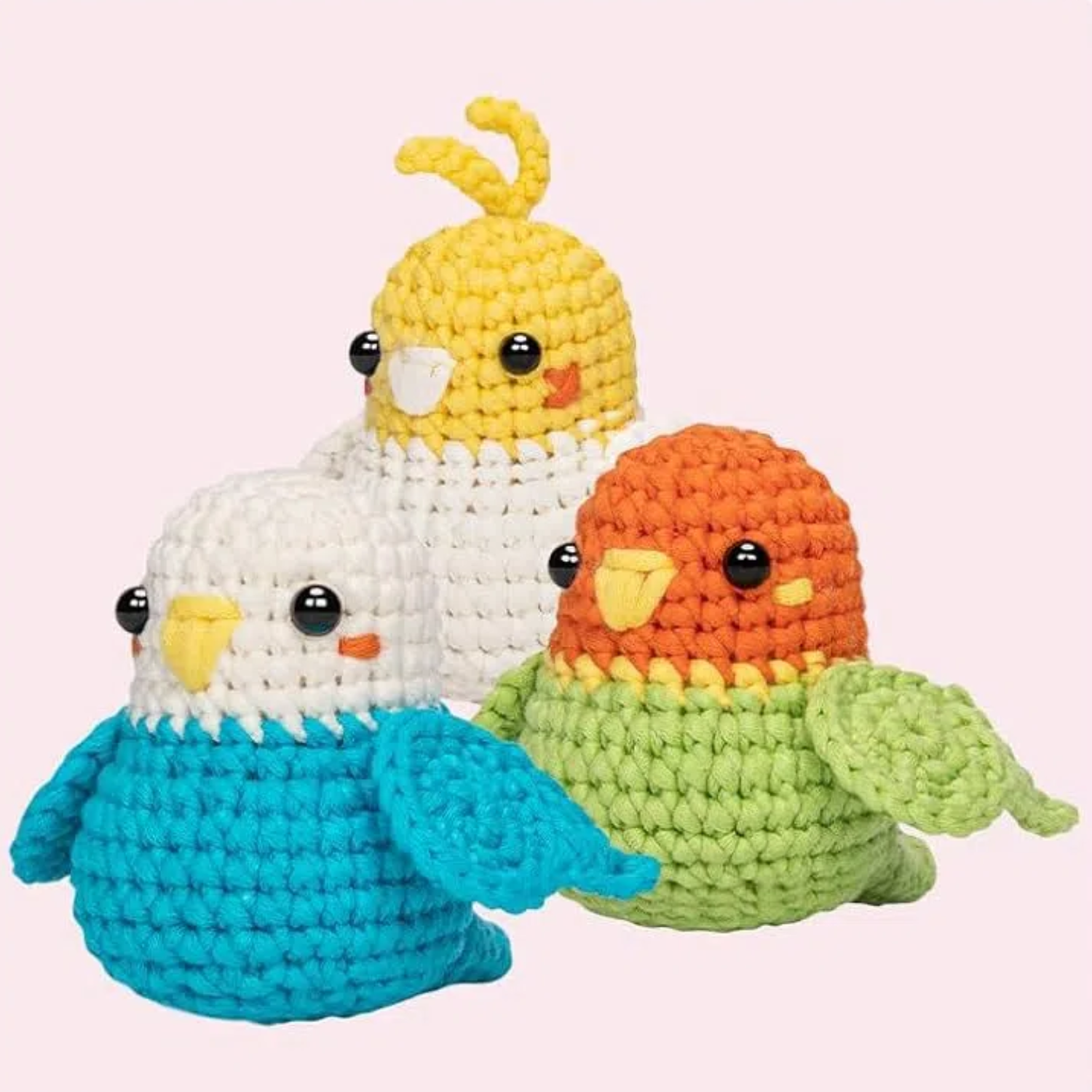 3 Pack Crochet Kit Parrots-WOOHOBBY