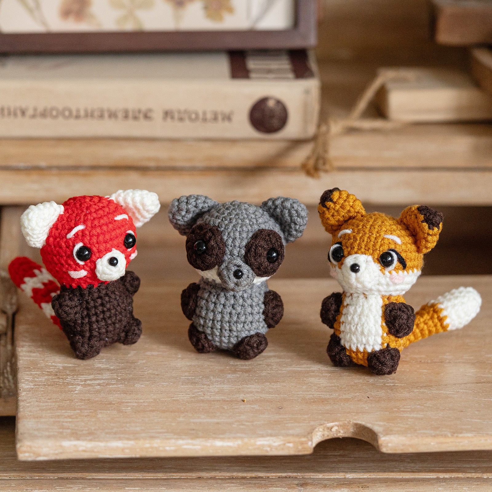 Crochet Kit Panda Raccoon Fox-WOOHOBBY