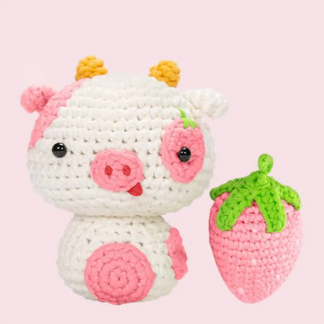 Crochet Kit Strawberry Cow-WOOHOBBY