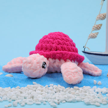 Crochet Starter Kit Pink Sea Turtle-WOOHOBBY