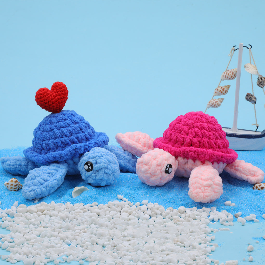 Crochet Starter Set Sea Turtles-WOOHOBBY